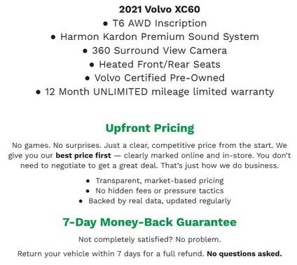 2021 Volvo XC60 T6 Inscription