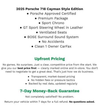 2025 Porsche 718 Cayman 