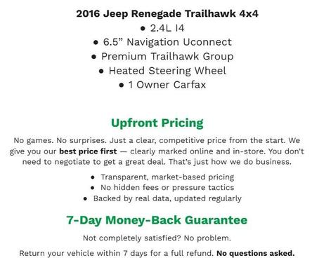 2016 Jeep Renegade Trailhawk