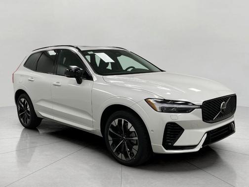 Crystal White Metallic 2026 Volvo XC60 Plug-In Hybrid Plus, T8 AWD Electric/Gasoline, Dark
