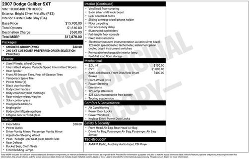 2007 Dodge Caliber SXT