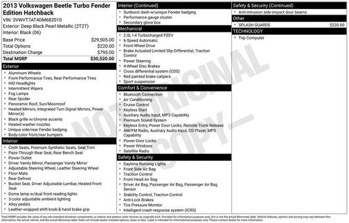 2013 Volkswagen Beetle 2.0T Fender Edition