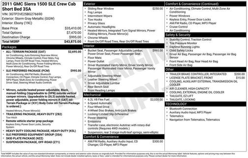 2011 GMC Sierra 1500 SLE