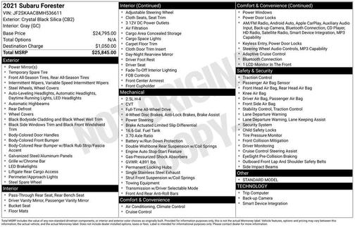 2021 Subaru Forester Base