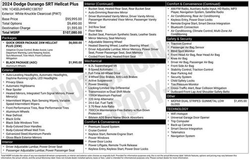2024 Dodge Durango SRT Hellcat Plus AWD