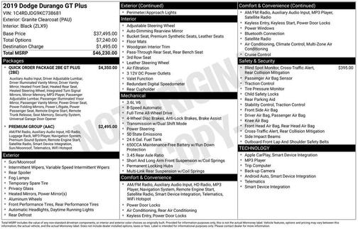 2019 Dodge Durango GT Plus