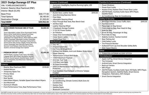 2021 Dodge Durango GT Plus