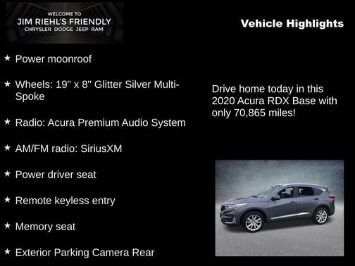 Modern Steel Metallic 2020 Acura RDX Base