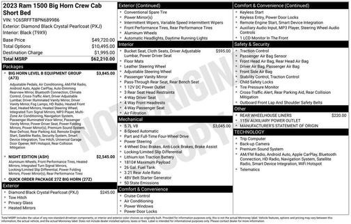 2023 RAM 1500 Big Horn/Lone Star