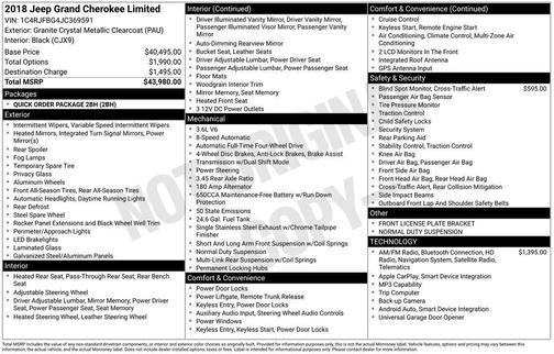 2018 Jeep Grand Cherokee Limited