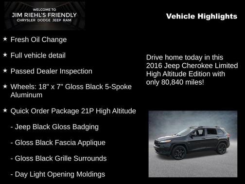 2016 Jeep Cherokee High Altitude