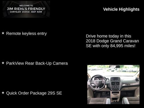 Granite Crystal Metallic Clearcoat 2018 Dodge Grand Caravan SE