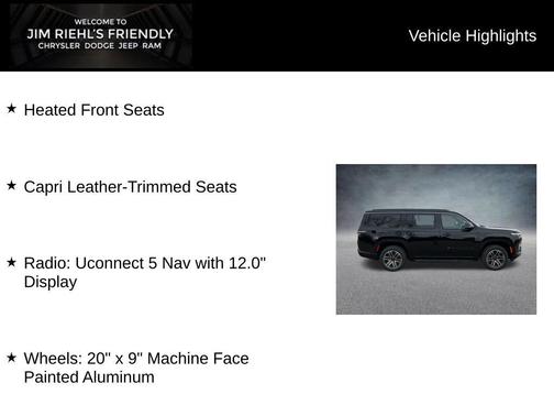 High Gloss Black 2026 Jeep Grand Wagoneer 4x4