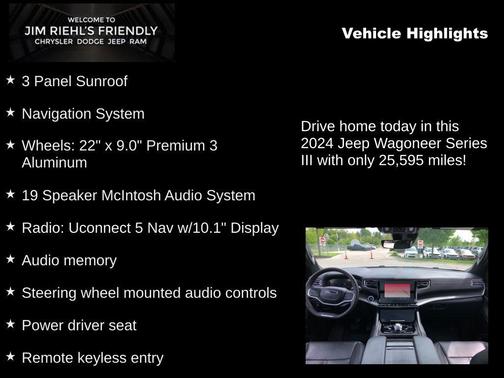 Diamond Black Crystal Pearlcoat 2024 Jeep Wagoneer Series III 4x4