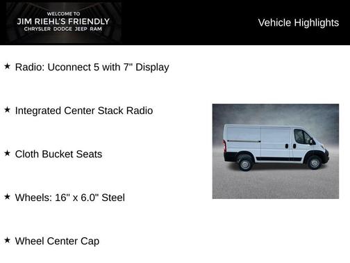 2026 RAM ProMaster 1500 Low Roof