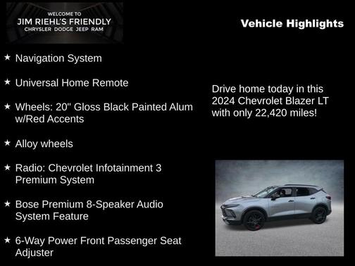 Sterling Gray Metallic 2024 Chevrolet Blazer 3LT