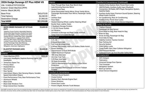 2026 Dodge Durango GT Plus