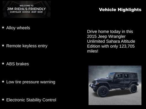 2015 Jeep Wrangler Unlimited Altitude