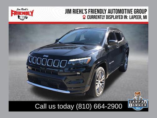Diamond Black Crystal Pearlcoat 2023 Jeep Compass Limited
