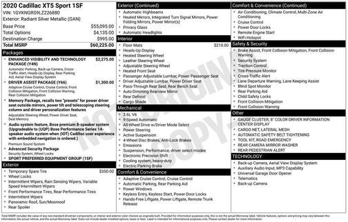 2020 Cadillac XT5 Sport