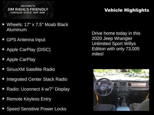 Hellayella Clearcoat 2020 Jeep Wrangler Unlimited Willys 4x4