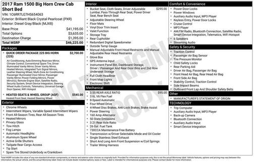 2017 RAM 1500 Big Horn