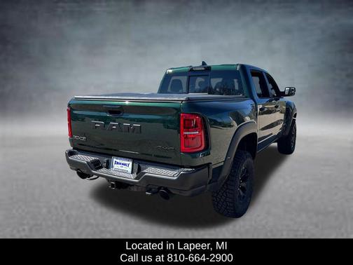 Serrano Green Metallic 2026 RAM 1500 RHO Crew Cab 4x4 5'7' Box