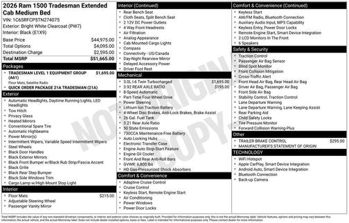 2026 RAM 1500 Tradesman