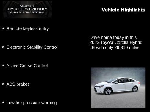 2023 Toyota Corolla Hybrid LE