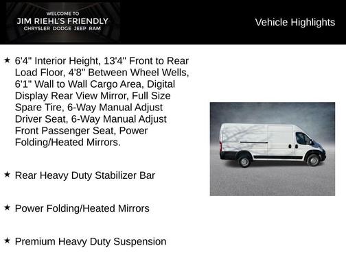 Bright White Clearcoat 2026 RAM ProMaster 3500 High Roof