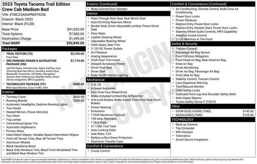 2023 Toyota Tacoma Trail Edition