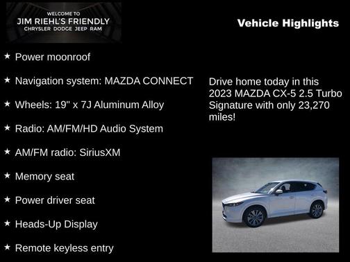Rhodium White Metallic 2023 Mazda CX-5 2.5 Turbo Signature