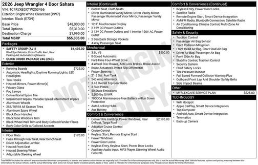 2026 Jeep Wrangler 4-Door Sahara 4x4