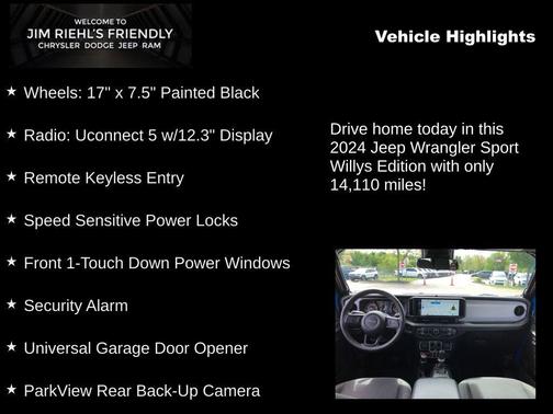 Hydro Blue Pearlcoat 2024 Jeep Wrangler Willys