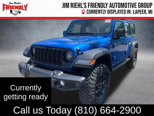 Hydro Blue Pearlcoat 2024 Jeep Wrangler Willys