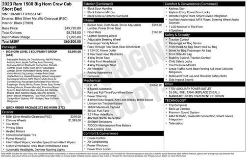 2023 RAM 1500 Big Horn/Lone Star