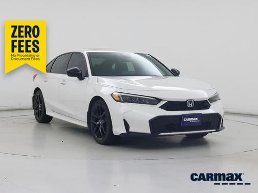 White 2025 Honda Civic Hybrid Sport