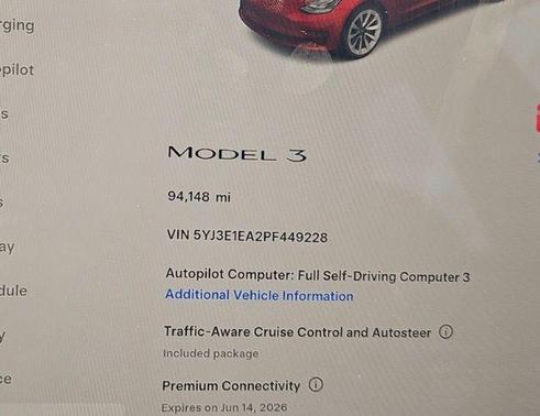 Red Multi-Coat 2023 Tesla Model 3 Standard Range