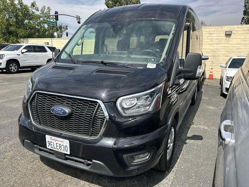 AGATE BLACK METALLIC 2023 Ford Transit-350 XLT