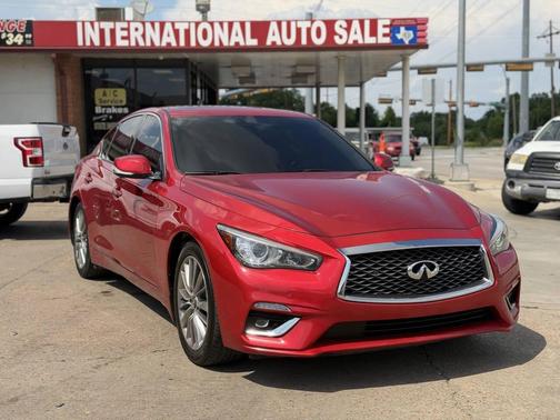 Red 2022 INFINITI Q50 Base