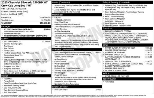 2025 Chevrolet Silverado 2500 WT