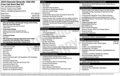 2026 Chevrolet Silverado 1500 ZR2