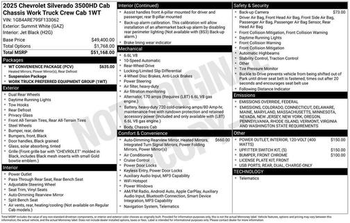 2025 Chevrolet Silverado 3500 WT