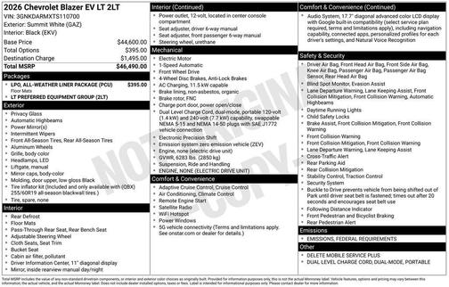 2026 Chevrolet Blazer EV AWD LT