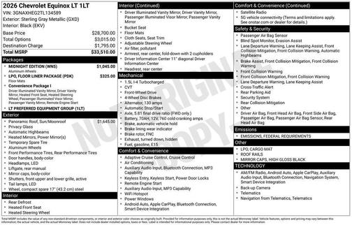 2026 Chevrolet Equinox 1LT