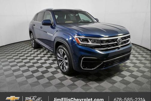 Tourmaline Blue Metallic 2022 Volkswagen Atlas Cross Sport 3.6L V6 SEL Premium R-Line