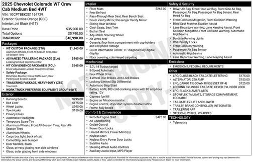 2025 Chevrolet Colorado WT