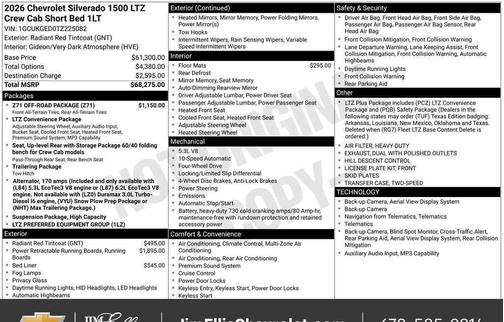 2026 Chevrolet Silverado 1500 LTZ
