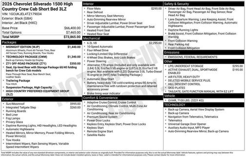2026 Chevrolet Silverado 1500 High Country