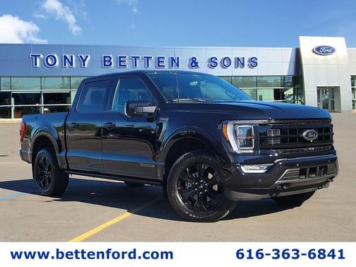 AGATE BLACK METALLIC 2023 Ford F-150 PLATINUM/ 3.5L POWER BOOST HYBRID/ NAV/ MOON/